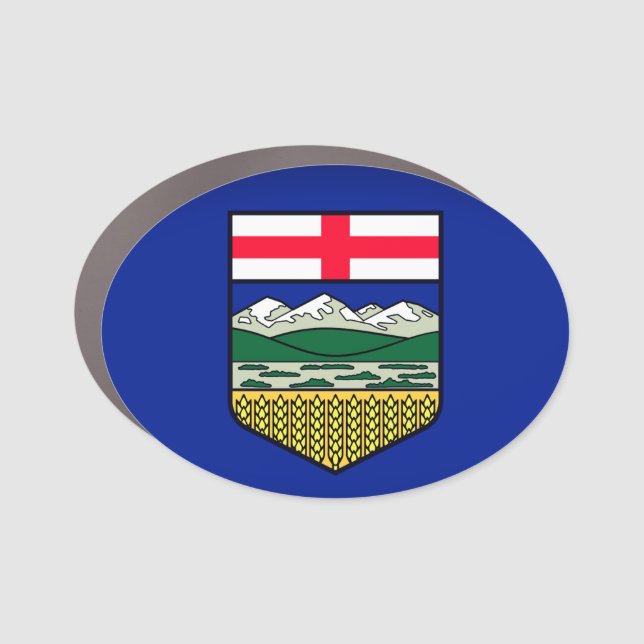Flag of Alberta - CANADA Car Magnet (Front)