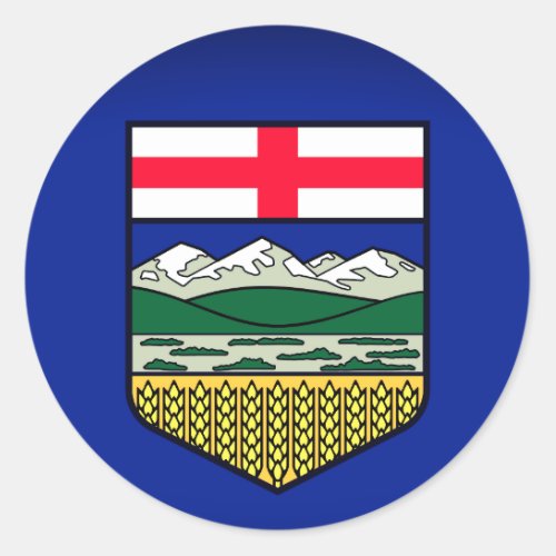 Flag of Alberta _ CANADA Classic Round Sticker