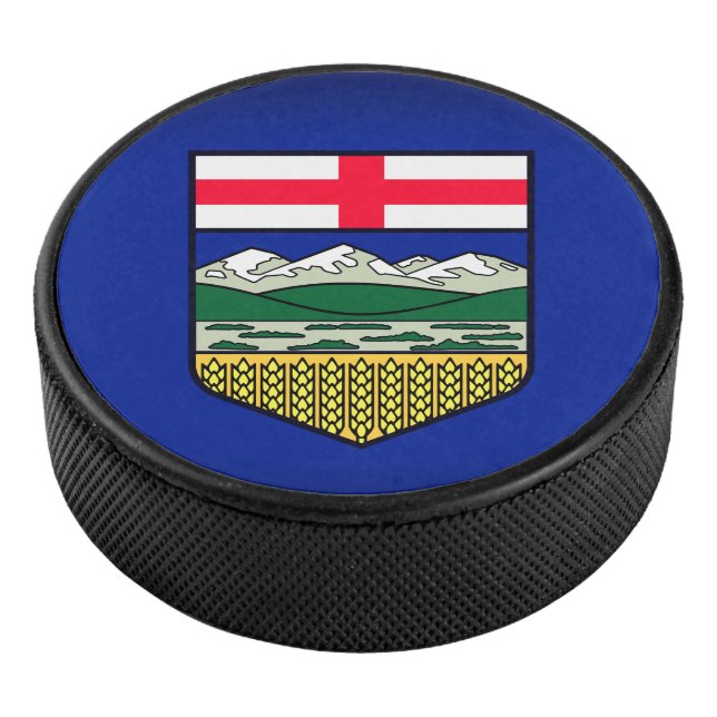 Flag of Alberta - CANADA Hockey Puck (3/4)