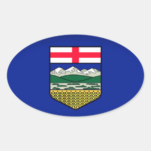 Flag of Alberta - CANADA Oval Sticker