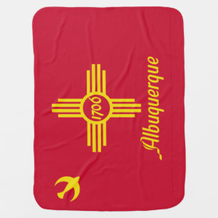 Flag of Albuquerque, New Mexico Baby Blanket