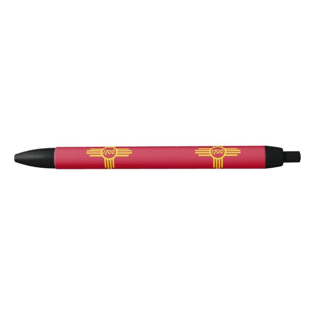 Flag of Albuquerque, New Mexico Black Ink Pen (Front)