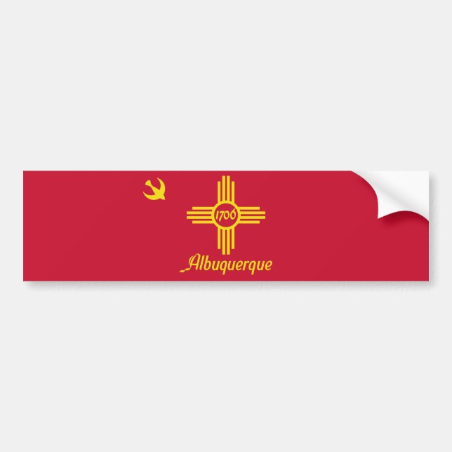 Flag of Albuquerque (New Mexico) Bumper Sticker (Front)
