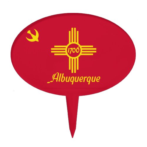 Flag of Albuquerque New Mexico Cake Topper
