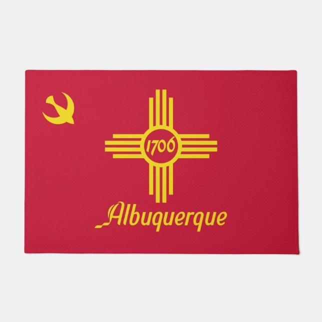 Flag of Albuquerque (New Mexico) Doormat (Front)