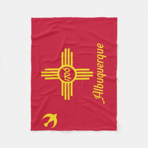 Flag of Albuquerque New Mexico Fleece Blanket