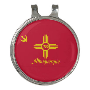 Flag of Albuquerque, New Mexico Golf Hat Clip