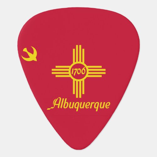 Flag of Albuquerque New Mexico Guitar Pick