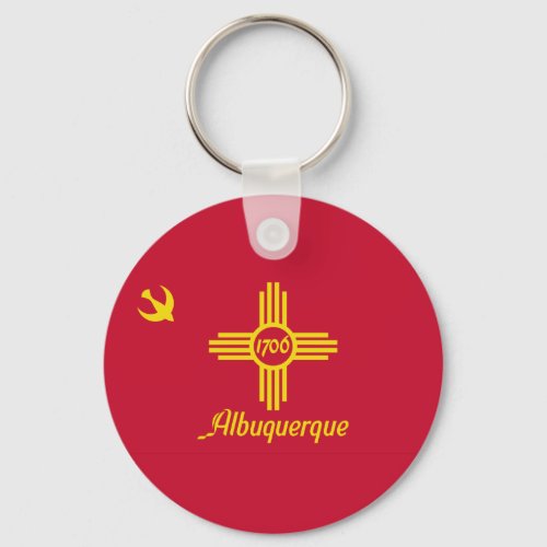Flag of Albuquerque New Mexico Keychain