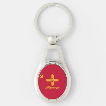 Flag Of Albuquerque  New Mexico Keychain by CityFlags at Zazzle