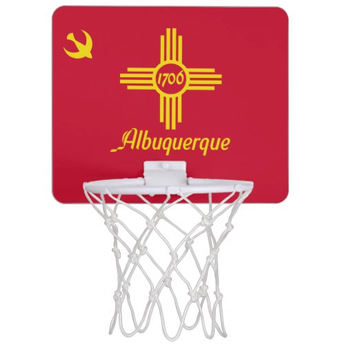 Flag of Albuquerque New Mexico Mini Basketball Hoop