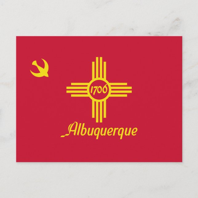 Flag of Albuquerque, New Mexico Postcard (Front)