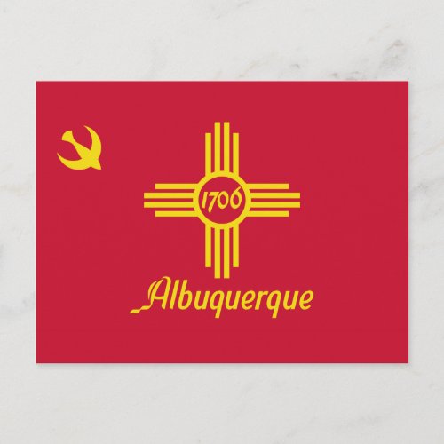 Flag of Albuquerque New Mexico Postcard