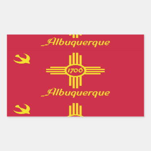 Flag of Albuquerque, New Mexico Rectangular Sticke Sticker