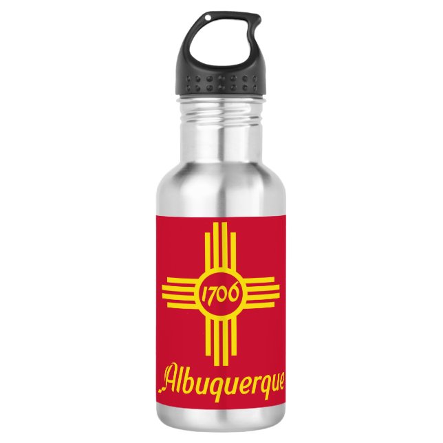 Flag of Albuquerque, New Mexico Stainless Steel Wa Water Bottle (Front)