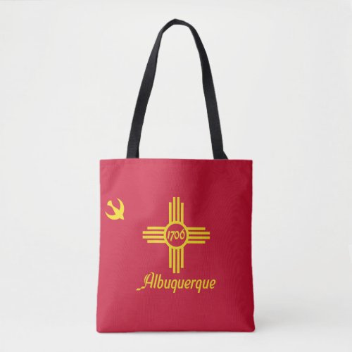 Flag of Albuquerque New Mexico Tote Bag