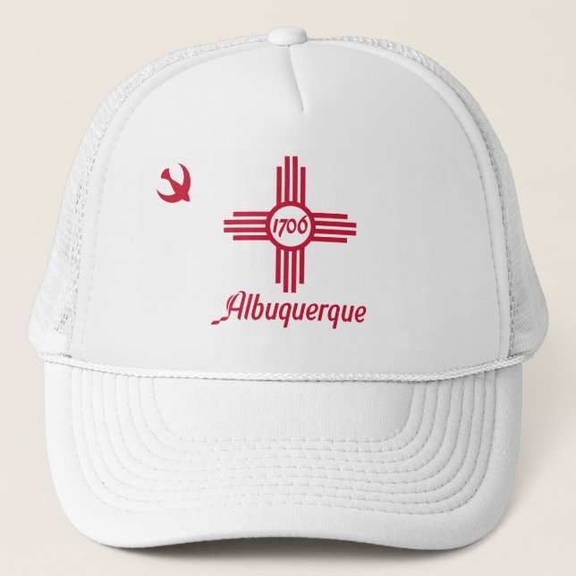 Flag of Albuquerque, New Mexico Trucker Hat (Front)