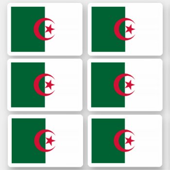 Flag Of Algeria - A Collection Sticker by maxiharmony at Zazzle