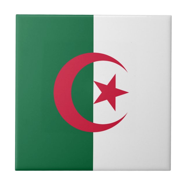Flag of Algeria Ceramic Tile (Front)