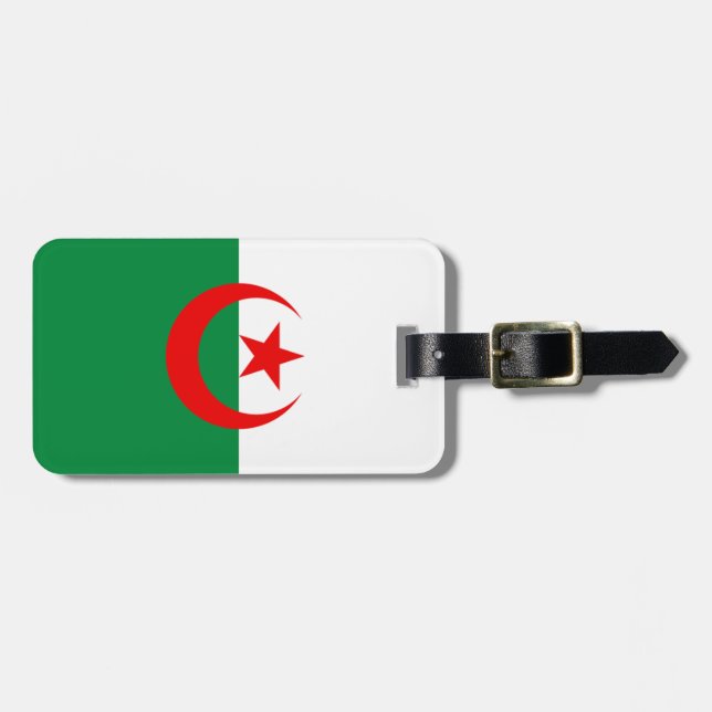 Flag of Algeria Easy ID Luggage Tag (Front Horizontal)