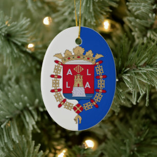 Flag of Alicante, Spain Ceramic Ornament