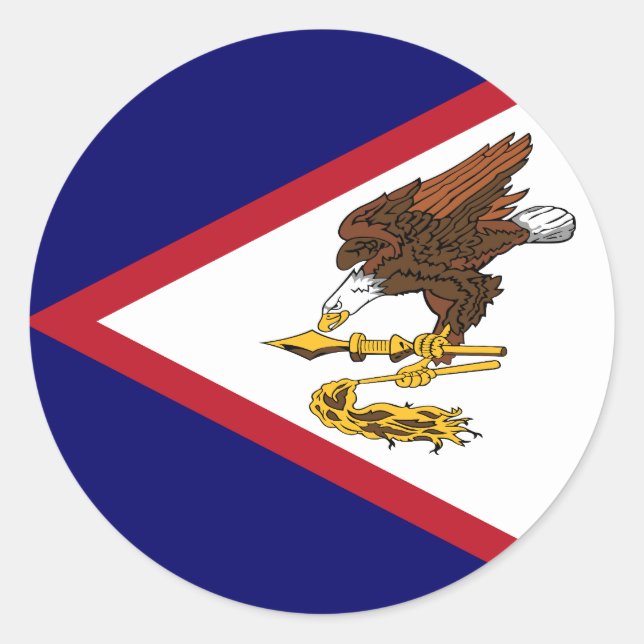 Flag of American Samoa Classic Round Sticker (Front)