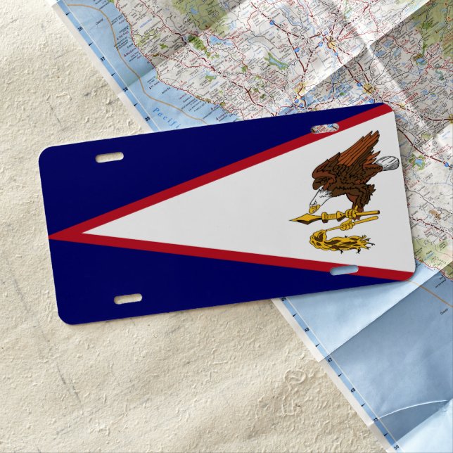 Flag of American Samoa License Plate (In Situ)