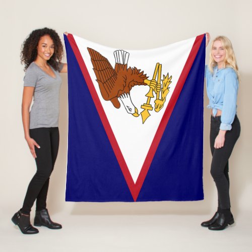 Flag of American Samoa medium Fleece Blanket