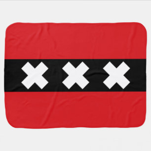 Flag of Amsterdam Baby Blanket