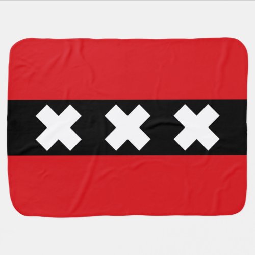 Flag of Amsterdam Baby Blanket