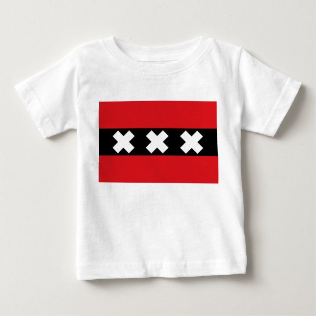 Flag of Amsterdam Baby T-Shirt (Front)