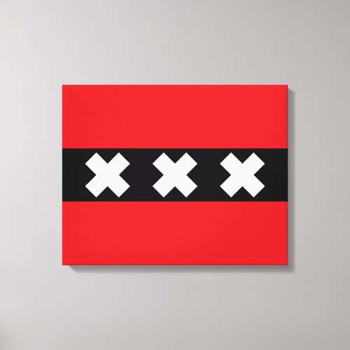 Flag of Amsterdam Canvas Print