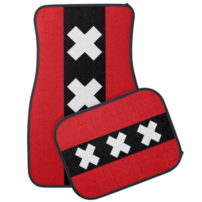 Flag of Amsterdam Car Floor Mat (Set)