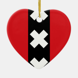 Flag of Amsterdam Ceramic Ornament