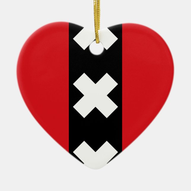 Flag of Amsterdam Ceramic Ornament (Front)