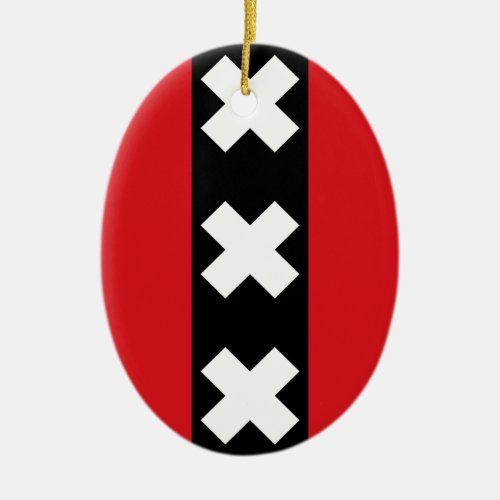 Flag of Amsterdam Ceramic Ornament