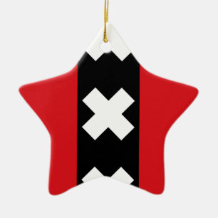 Flag of Amsterdam Ceramic Ornament