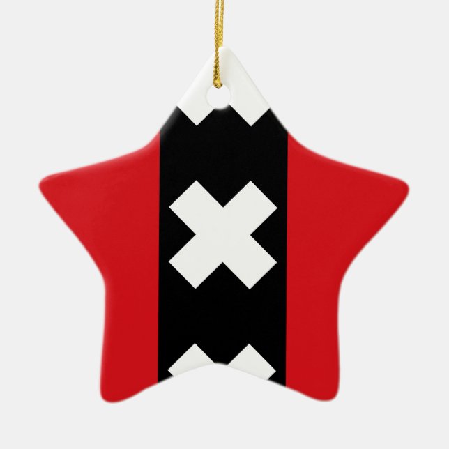 Flag of Amsterdam Ceramic Ornament (Front)