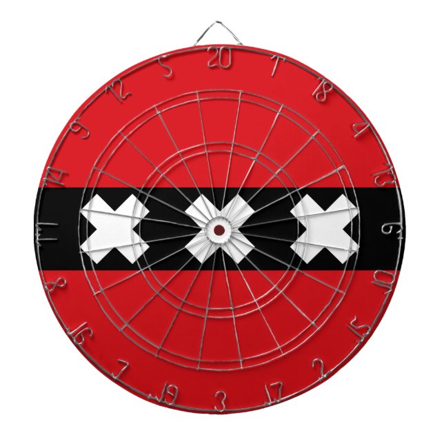 Flag of Amsterdam Dart Board (Front)