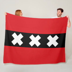Flag of Amsterdam Fleece Blanket