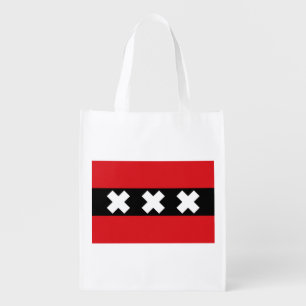 Flag of Amsterdam Grocery Bag