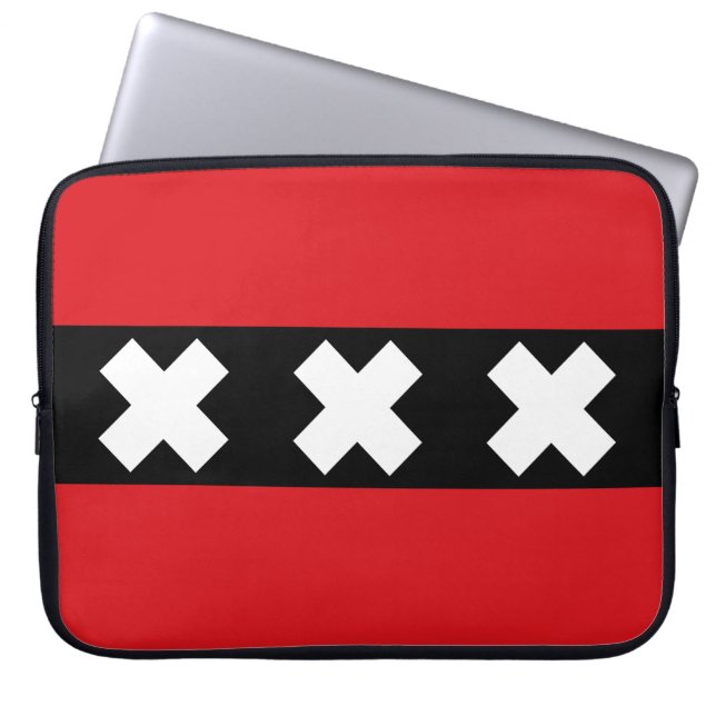 Flag of Amsterdam Laptop Sleeve (Front)
