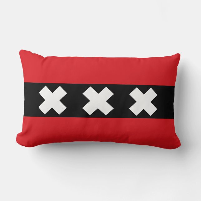 Flag of Amsterdam Lumbar Pillow (Front)