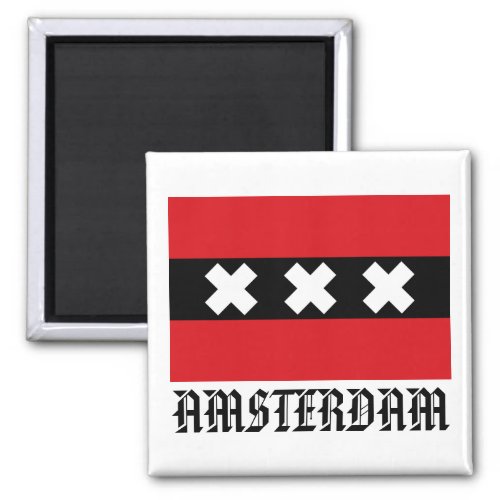 Flag of Amsterdam Magnet