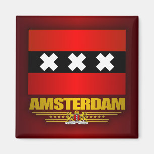 Flag of Amsterdam Magnet