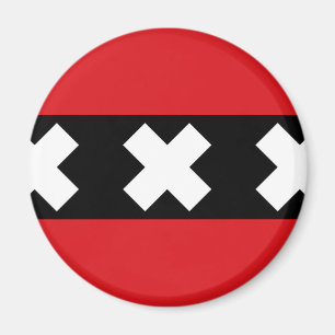 Flag of Amsterdam Magnet