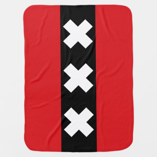 Flag of Amsterdam Netherlands Baby Blanket