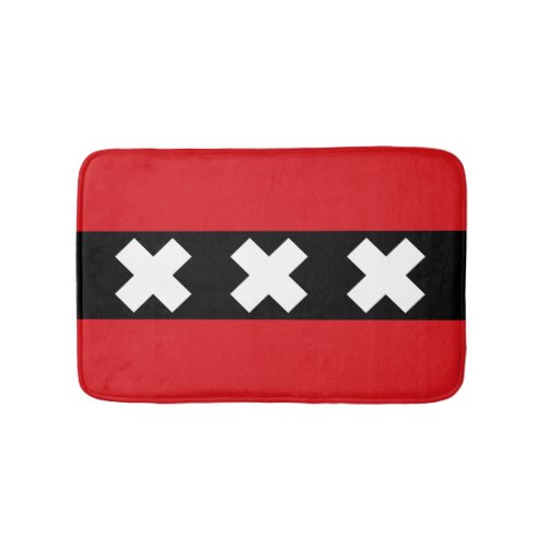 Flag of Amsterdam Netherlands Bath Mat