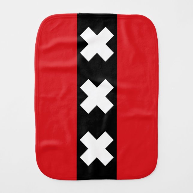 Flag of Amsterdam, Netherlands Burp Cloth (Front)
