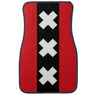 Flag of Amsterdam, Netherlands Car Floor Mat
